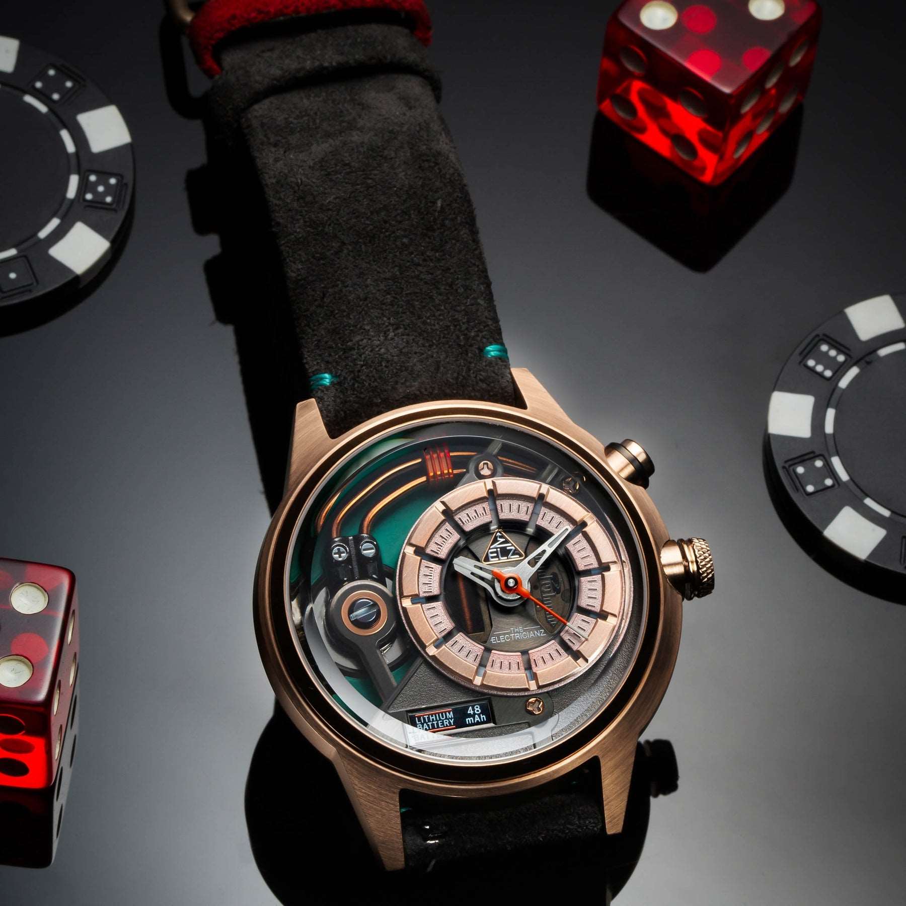 Electricianz Cazino Rose Gold Green Electricianz