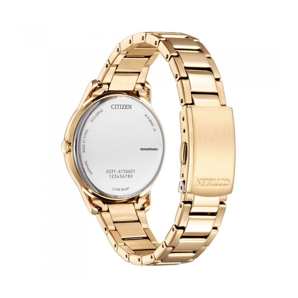 Citizen Eco-drive Gold Stainless Steel Strap Women Watch EM0418-81X Citizen